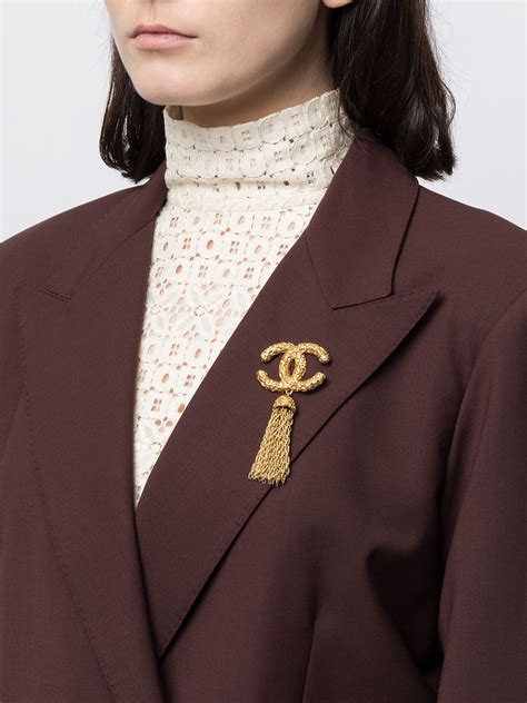 chanel tassel brooch|Chanel jacket brooch.